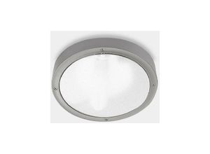 8435381463359 - Leds-C4 Basic - Außen LED Round Flush Deckenleuchte Basic Aluminium Grey 26cm 1488lm 4000K IP65