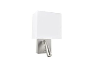 8435381499921 - Gamma - led Wandleuchte mit Leselampe Square Shade Satin Nickel 179lm 2700K - Leds-c4