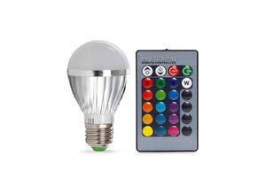 8435402506270 - Greenice - Glühbirne led E27 3W rgb Fernbedienung 40000H [KD-105E273W] - rgb