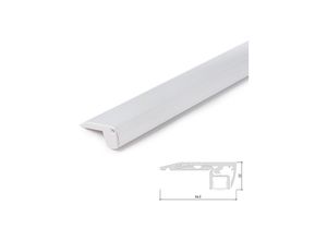 8435402527541 - Profil Aluminium Für LED -Streifen Beleuchtung Treppe - Diffusor Milchig x 1M (SU-S001-O)