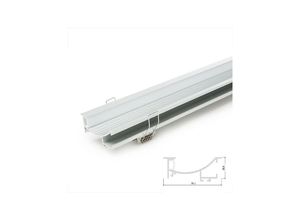 8435402527619 - Greenice - Profil Aluminium Für led -Streifen Installation Treppe - Diffusor Milchig x 1M (SU-W003)