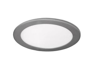 8435402527879 - Ecoline Rundes Slimline LED-Downlight Silberrahmen 192mm 15W 1170Lm 30000H - Warmweiß