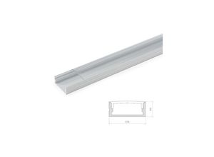 8435402530831 - Greenice - Profil Aluminium Für led -Streifen Doppelt - Diffusor Milchig x 2M (LLE-ALP014)