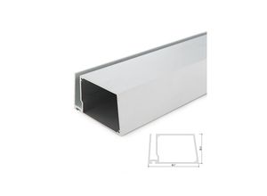 8435402535713 - Greenice - Profil Aluminium Für led -Streifen Regale Glas Dicke 8Mm - Transformatorgehäuse x 2M (SU-G004-2M)