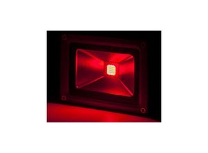 8435402539537 - Greenice - led Scheinwerfer Flutlicht 10W 850Lm IP65 Brico Rot 40000H [BQFS11510-R]