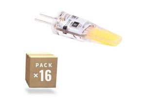 8435402562566 - Packung mit 16 G4-LED-Lampen 3 W 252 lm 3000 °K 12 V AC DC 40000 Std [CA-G4-3W-12-WW-PK16-AP] - Warmweiß