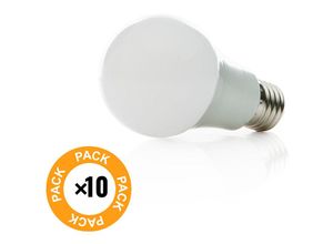 8435402562689 - Greenice - Paket 10 Glühbirne led s Kugelförmig Aluminium PC E27 7W 630Lm 40000H - Natürliches Weiß