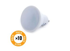 8435402562924 - Greenice - Packung mit 10 GU10-LED-Leuchtmitteln 7 w 520 lm 6000 °k 10 40000 Std [SKY-GU10-7W-CW-PK10-AP] - kaltes Weiß