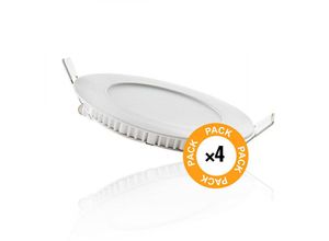 8435402569572 - Greenice - Paket 4 Schlankes Downlight led 6W 400Lm 4200ºK 40000H [JL-GP-LZ-1-W-PK4-AP]