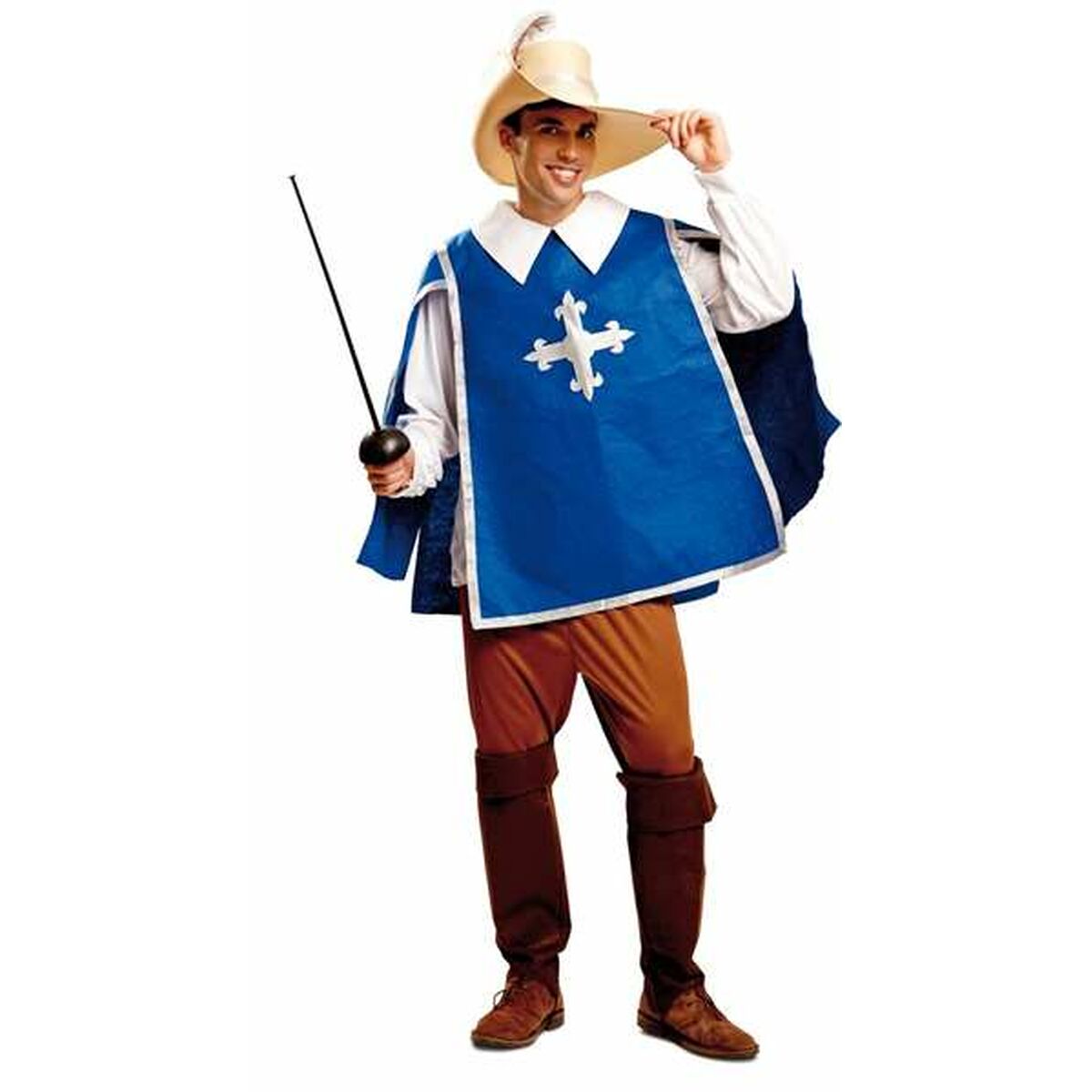 8435408212397 - Verkleidung für Erwachsene Musketier 5 Stücke Blau 8435408212397 - Verkleidung für Erwachsene Musketier 5 Stücke Blau