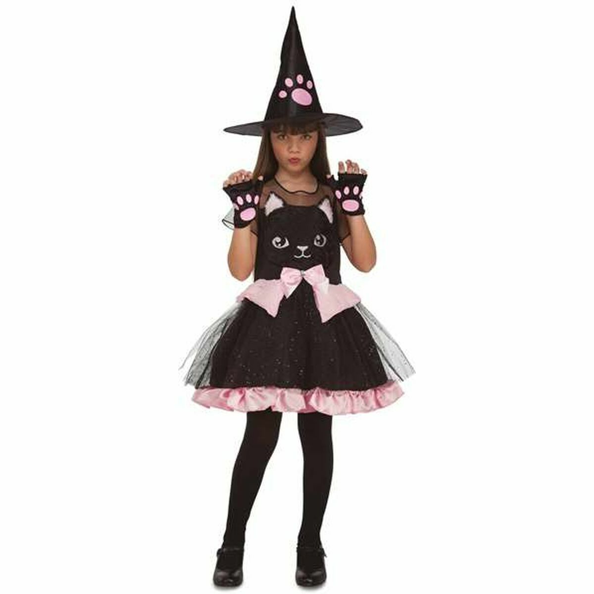 8435408240208 - Verkleidung für Kinder Schwarz Hexe Kätzchen 8435408240208 - Verkleidung für Kinder Schwarz Hexe Kätzchen