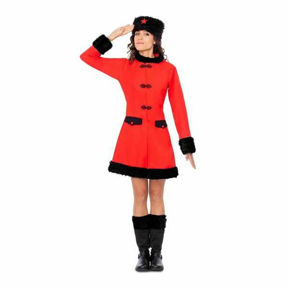 8435408259613 - Verkleidung für Erwachsene Russin 3 Stücke Rot 8435408259613 - Verkleidung für Erwachsene Russin 3 Stücke Rot