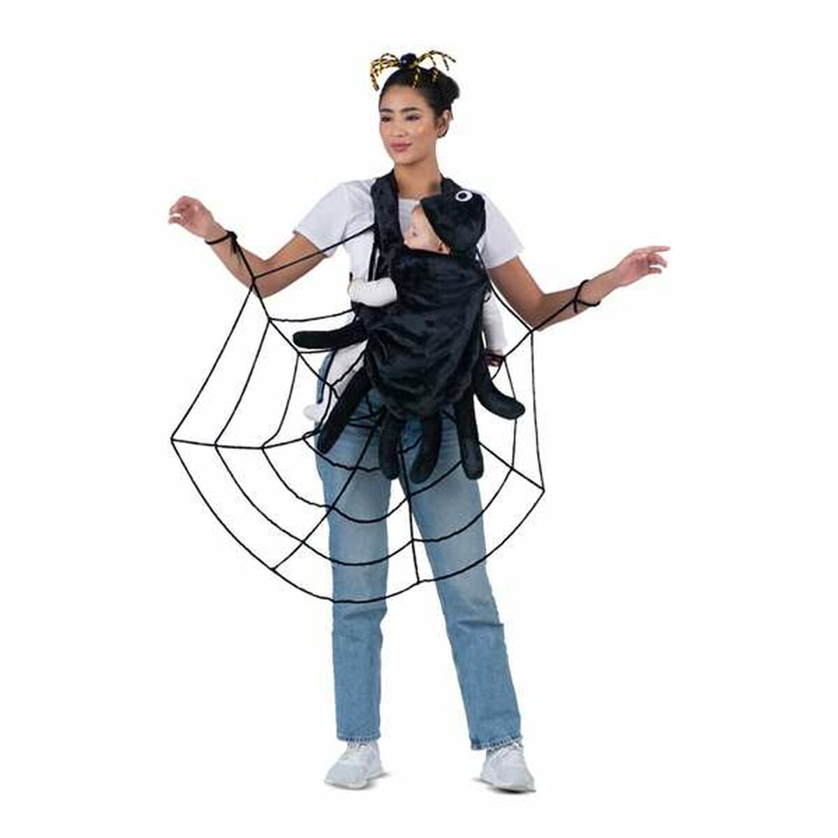 8435408260558 - Verkleidung für Erwachsene Schwarz Neugeborenes Spinnennetz Spinne 8435408260558 - Verkleidung für Erwachsene Schwarz Neugeborenes Spinnennetz Spinne