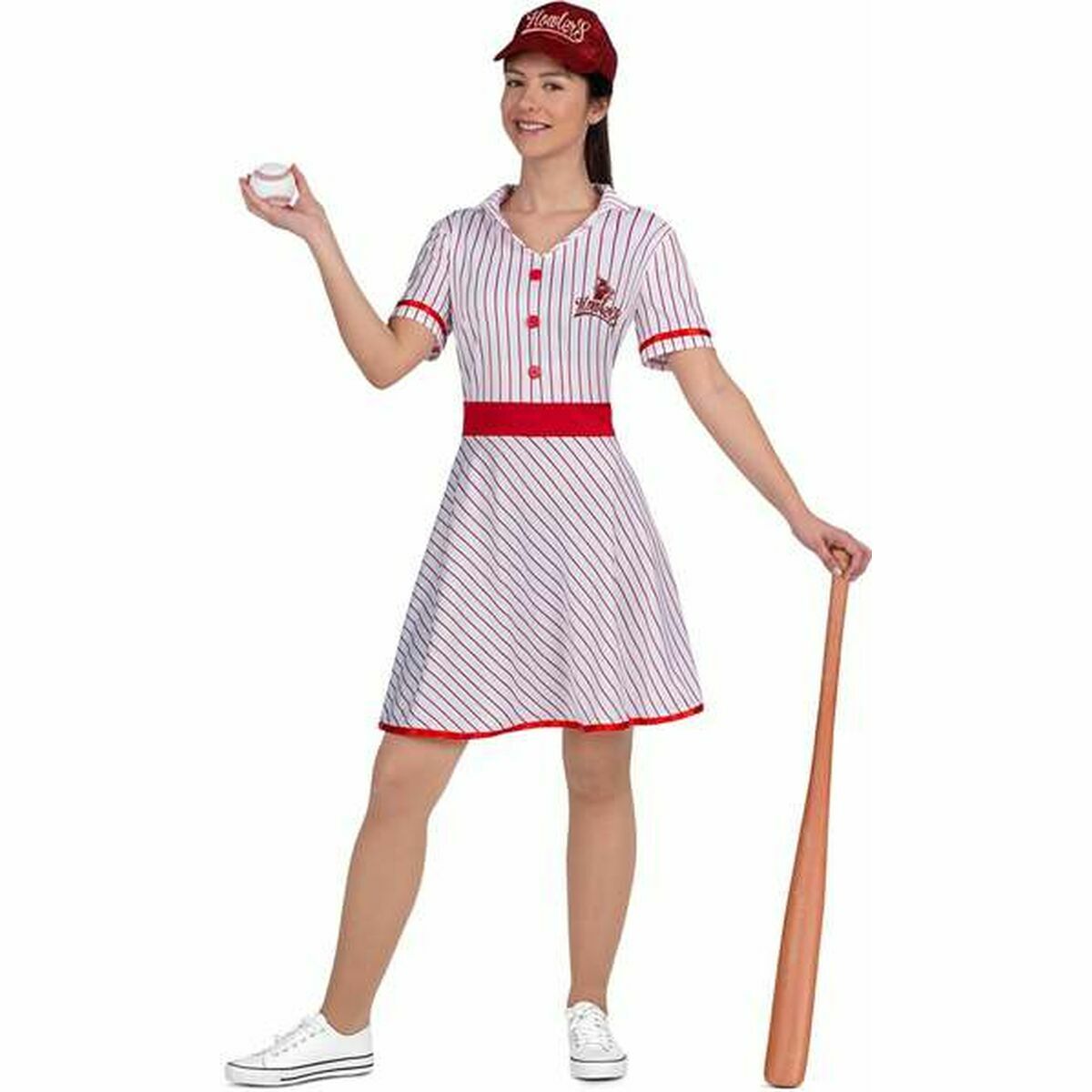 8435408263542 - Verkleidung für Erwachsene  Baseball Vintage Rot