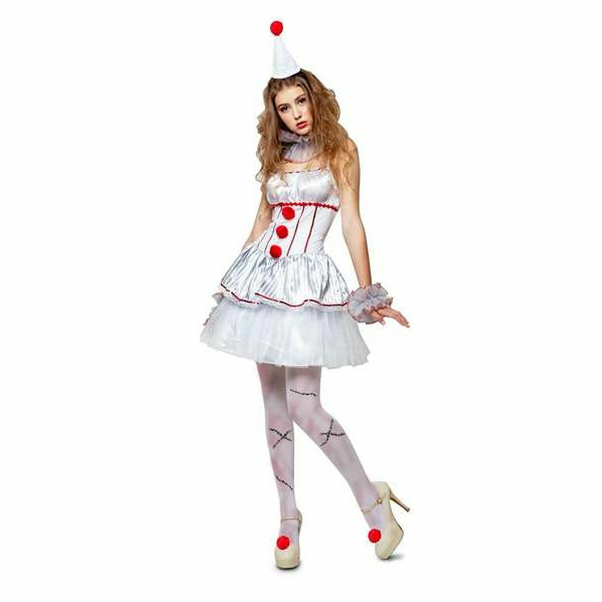 8435408282796 - Verkleidung für Erwachsene geheimnisvolle Frau Clownin (4 Stücke) 8435408282796 - Verkleidung für Erwachsene geheimnisvolle Frau Clownin (4 Stücke)