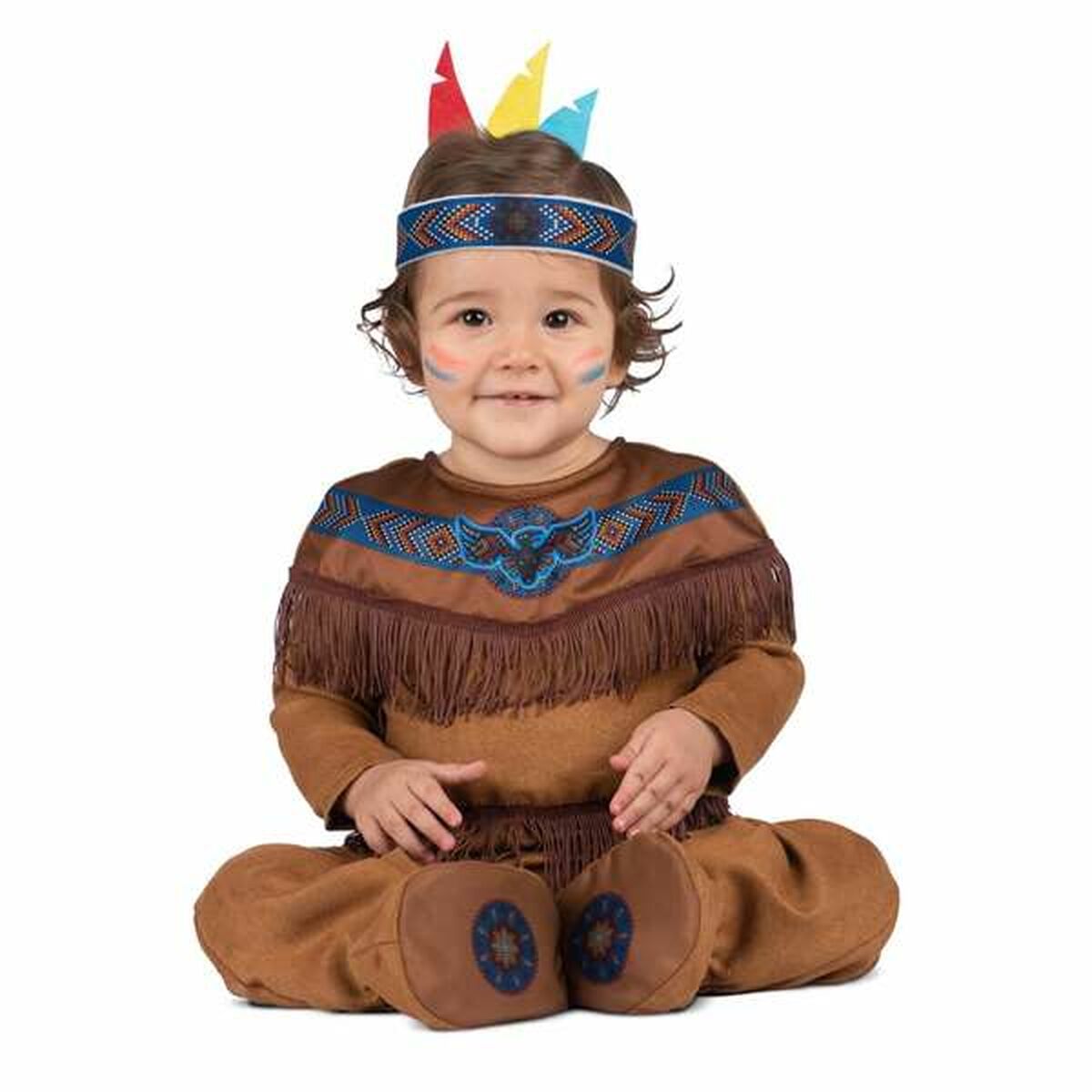 8435408297943 - Verkleidung für Babys Braun nativo americano 2 Stücke 8435408297943 - Verkleidung für Babys Braun nativo americano 2 Stücke