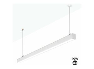 8435427100934 - Barcelona Led - Lineare LED-Leuchte zur Abhängung oder zum Anbau120cm 40W 3400lm - Weiß