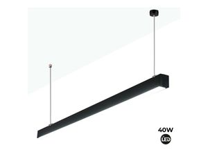 8435427100989 - Barcelona Led - Lineare LED-Leuchte zur Abhängung oder zum Anbau120cm 40W 3400lm - schwarz