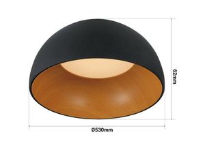 8435427101481 - Barcelona Led - LED-Deckenleuchte Gina - Holz-Effekt - cct 3000K - 4000K - 40W Farbe Schwarz - Schwarz