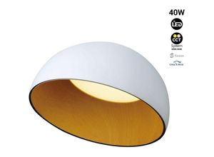 8435427101498 - Barcelona Led - LED-Hängeleuchte Mulen - Holzoptik - cct 3000K - 4000K - 40W Farbe Weiß - Weiß