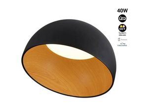 8435427101627 - Barcelona Led - LED-Hängeleuchte Mulen - Holzoptik - cct 3000K - 4000K - 40W Farbe Schwarz - Schwarz