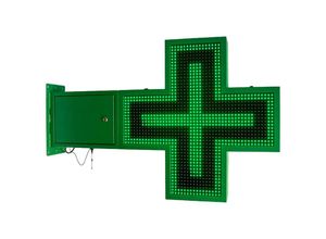 8435427103195 - Barcelona Led - Programmierbares grünes einfarbiges LED-Apothekenkreuz 830x830mm