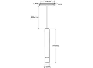 8435427104932 - Barcelona Led - LED-Pendelleuchte für Magnetschiene 48V - 8W - Gold line Lichtfarbe Warmweiß - Warmweiß