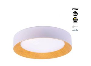 8435427106752 - LED-Deckenleuchte in Holzoptik – CCT – Ø450 mm – 28W