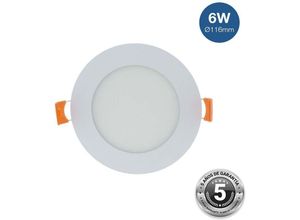 8435427107506 - Barcelona Led - Rundes LED-Einbaudownlight 6W - Schnitt ø 110 mm - 5 Jahre Garantie Lichtfarbe Warmweiß - Warmweiß