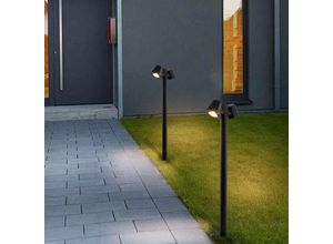 8435427111954 - Barcelona Led - Doppelter Stahlpoller 2xGU10 Max 35W IP44 Farbe Schwarz - Schwarz