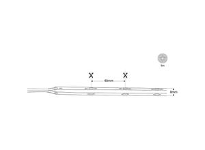 8435427113026 - Barcelona Led - COB-LED-Streifen 24V dc - 12W m - Farben - 8mm - IP20 - Rolle mit 5 Metern - Schnitt alle 4cm - Schnitt alle 4cm Lichtfarbe Grün