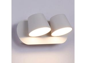 8435427115341 - Barcelona Led - KOP-2 verstellbare Doppel-LED-Wandleuchte 12W Farbe Weiß - Weiß