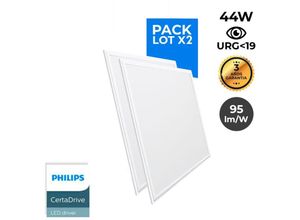 8435427115730 - Barcelona Led - 2er-Pack schlanke LED-Paneele 60X60 cm - Treiber Philips - 44W - UGR19 Lichtfarbe Neutralweiß - Neutralweiß