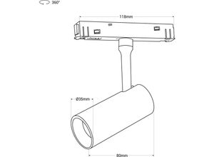 8435427116171 - Barcelona Led - Magnetischer LED-Schienenstrahler 48V - 6W - Weiß Lichtfarbe Neutralweiß - Neutralweiß