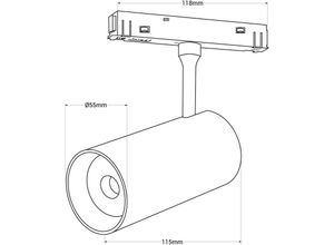 8435427116393 - Barcelona Led - Magnetischer LED-Schienenstrahler 48V - 18W - Weiß Lichtfarbe Warmweiß - Warmweiß