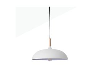 8435427116973 - Barcelona Led - Runde Holz-Pendelleuchte mela Modern E27 - Weiß