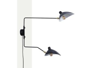 8435427117642 - Barcelona Led - Design-Wandleuchte Louise mit Schalter und Fassung - Inspiration Serge Mouille- 2xE27