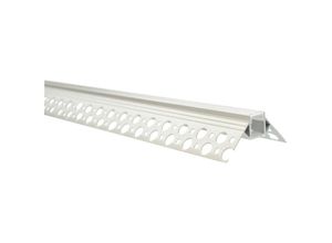 8435427120253 - Barcelona Led - Aluminiumprofil mit Putz- Putzplattenintegration für Außenecke - LED-Leiste bis 10 mm - 2 Meter Diffusor Opal