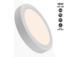 8435427121755 - Barcelona Led - LED-Deckenanbauleuchte 18W High Efficiency Lichtfarbe Warmweiß - Warmweiß