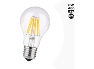 8435427123322 - Barcelona Led - LED-Glühbirne E27 8W A60 transparent Lichtfarbe Warmweiß - Warmweiß