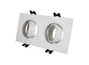 8435427123834 - Barcelona Led - Kardan schwenkbares Einbaudownlight für 2 Leuchtmittel GU10 MR16 Farbe Weiß - Weiß 8435427123834 - Barcelona Led - Kardan schwenkbares Einbaudownlight für 2 Leuchtmittel GU10 MR16 Farbe Weiß - Weiß