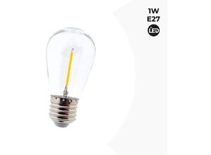 8435427124398 - Barcelona Led - LED-Glühbirne E27 1W Transparent - Warmweiß