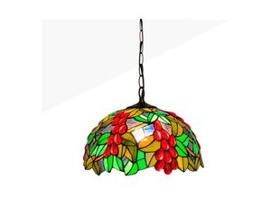 8435427124701 - Barcelona Led - Von Tiffany inspirierte Pendelleuchte mit Fruchtmosaik auf Glas