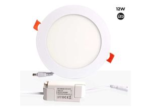 8435427124930 - Barcelona Led - Runder led Einbaustrahler 12W Einbaupanel flach & rund - Warmweiß 8435427124930 - Barcelona Led - Runder led Einbaustrahler 12W Einbaupanel flach & rund - Warmweiß