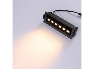 8435427125555 - Barcelona Led - Linearer LED-Einbaustrahler 10W - Verstellbar - UGR18 - CRI90 - osram Chip - 2800K Farbe Schwarz - Schwarz