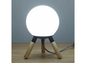 8435427129942 - Barcelona Led - Holztischlampe moon Inklusive Glühbirne Farbe Schwarz - Schwarz