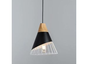 8435427130047 - Barcelona Led - Skandi Hängeleuchte ador aus Metall und Holz - schwarz