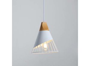 8435427130061 - Barcelona Led - Skandi Hängeleuchte ador aus Metall und Holz - Weiß