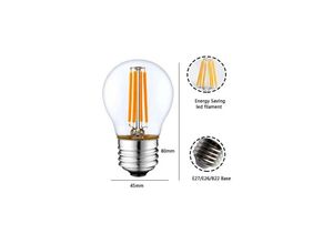 8435427130658 - Barcelona Led - LED-Kugelfaden-Glühbirne E27 5W G45 Lichtfarbe Neutralweiß - Neutralweiß