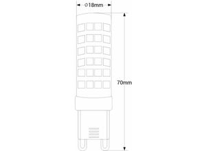 8435427133888 - LED-Glühbirne G9 DIMMABLE 45W 230V 360º Lichtfarbe Neutralweiß - Neutralweiß